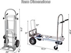 4-in-1 Aluminum Convertible Hand Truck 1000 Lbs Capacity Heavy Duty Dolly Cart