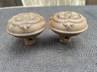 Set Antique Vintage Victorian Ornate Door Knobs W  Spindle   Screws