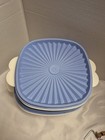 Tupperware Servalier Bowl Set Vintage White Bowls   Blue 13 Cups   6 5 Cups