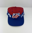 Rare Vtg Usa Hockey Hat 90s Sports Specialties Snapback Cap Olympics World Cup