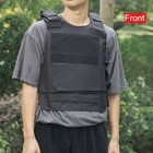 Body Bulletproof Vest Front Back Plates Armor Tactical Jacket Guard Security Kit
