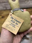 Primitive Folk Art Canvas Stuffed Cat Pickles Decoration Figurine 5    Handpainted