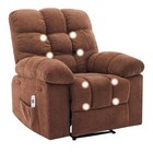 Recliner Chair W side Pocket overstuffed Armchair Single Sofa W massage And Heat