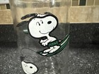 Vtg Peanuts Snoopy  surfing  Promotional Welches Jelly Jar Glass -5 5    Tall