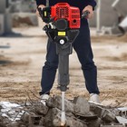 55j Gasoline  powered Demolition Jack Hammer Concrete Breaker W  2 Chisel Bits
