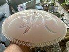 Vintage Etched Art Deco Glass Ceiling Light Fixture Shade Cover     Large  Elegant