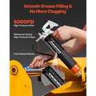 Uimoso 8000 Psi Heavy Duty Grease Gun With 14oz Capacity And 18 In Flexible Hose
