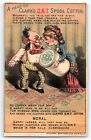 C1880 Clark s Spool Cotton A Tale Of Folding Story Victorian Trade Card Z1365