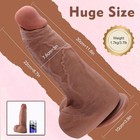 Wildolo 3    Diameter Huge Thick Dildo Realistic Brown Silicone App Controlled V