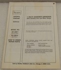 Sears Craftsman 1-inch Sander Grinder Model No  351 22512 Owners Manual