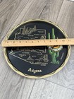 Vtg 1960 s Metal Souvenir Arizona Desert State Plate tray 11  Saguaro Mcm Decor