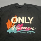 Vintage 90s Only Humen Long Sleeve Graphic Tshirt Black Xl Music Vtg Casual