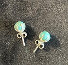 Vintage Turquoise Sterling Silver Earring Studs