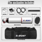 Svbony Sv550 122mm Telescopes Astronomical Professional Refractor   Handle Bar