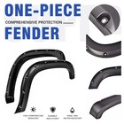 4pcs Fender Flares Style Textured Riveted Black Wheel Cover Trim Protector