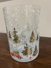 Yankee Candle Christmas Jar Candle Holder With Little Red Buggy And Tree