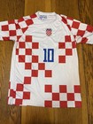 Croatia Shirt Mens Large Checkered Soccer Jersey Modric 10 Hrvatska Football