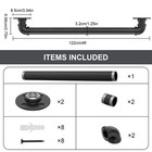 Willstar 4ft Industrial Staircase Handrail Non-slip Pipe Bar Foot Rail Wall Moun