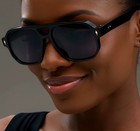 Men Women Sunglasses Flat Lens Fashion Thick Frame Designer Square Shades Retro