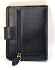 Etienne Aigner Black Woven Leather Bifold Wallet Passport Card Holder Italy Vtg