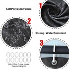 4 Pcs Black Butterfly Shower Curtain Set With Rugs Grey And Gold Bathroom Set