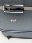 Vtg American Tourister Blue Makeup Train Overnight Carry Case With 2 Keys Mirror