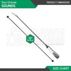 6 Pcs Sims Uterine Sounds Malleable Curved 13    Set Ob gyn Surgical Inst German G