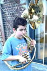 Sousaphone 16  bell Of Pure Brass Metal In Golden Color With Box   Free Shipping