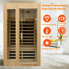 Far Infrared Sauna Canadian Hemlock 2 Persons Indoor Saunas Home Detox Spa 1500w