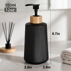 Glass Soap Dispenser  Thickened Hand 2 8x6 7 Inches  Black 