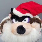 Vintage Looney Tunes Tasmanian Devil Taz Santa Plush Warner Bros Christmas 1989