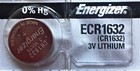 Energizer Ecr1632 Cr 1632  2 Piece  Lithium 3v Battery New Authorized Seller