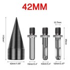4x High Speed Firewood Drill Bit Wood Splitter  Splitting Cone Driver 42mm