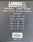 Lambda  Lms-9120 Regulated Power Supply