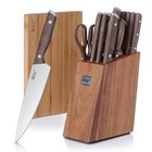Deco Chef 16pc Wooden Knife Set With Stainless Steel Blades  Shears And More