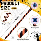 Wavwavw 12 Pcs Halloween Eyeball Picks 10 Inch 10 Inches  Black And Orange
