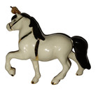 Vtg Old Monrovia Hagen Renaker Head Up Circus Pony W  Red Heart   Plume Figurine