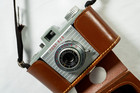 Kodak Pony 828 Camera W  Original Leather Case Strap Vintage Film Camera As-is