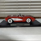 Motor Max 1958 Corvette Convertible 1 18 Diecast Car Red 1 18 Collectible Vtg