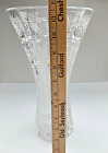 Large Crystal Cut Glass Vase 6 5 Lb 11 75  Tall W  Stars   Pinwheels Vintage