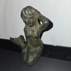 Solid Cast Iron 3  Vintage Mermaid Statue Figure Aquatic Female Mythological 