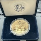 2001 24k Gold Gilded Silver Eagle - 24k Gold On Both Sides - Bu Proof Finish