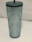 New Starbucks Coffee Spring 2024 Soft Touch Green Scales Tumbler Cup Drink 24oz