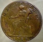 1792 Half Penny Conder Token London   Middlesex Great Britain W Sheward Nice