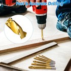 8 Pack Titanium Coated Hss Twist Drill Bits  3-10mm Serrated Side Cutting Drill
