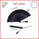 Silk Folding Fan  Bamboo Wood Hand Fan Japanese Vintage Retro Style Handmade Han