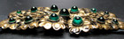 Art Deco Green Glass Bullet High Dome Cabochon Belt Buckle