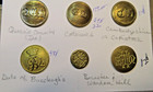 Card Of 15 Hunt Club Uniform Buttons English  Irish   Scotch