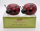 Ladybug Lane Lady Bug Earthenware Salt   Pepper Shakers Set Boston Warehouse