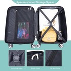 2pc Light Blue Spinner Wheels  Rolling  Lockable Handle  Lightweight Luggage Set